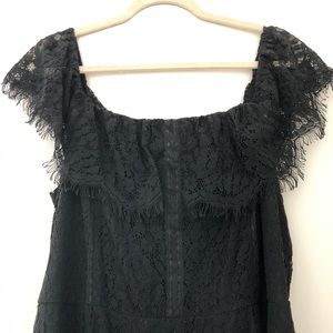 Black tea length lace dress